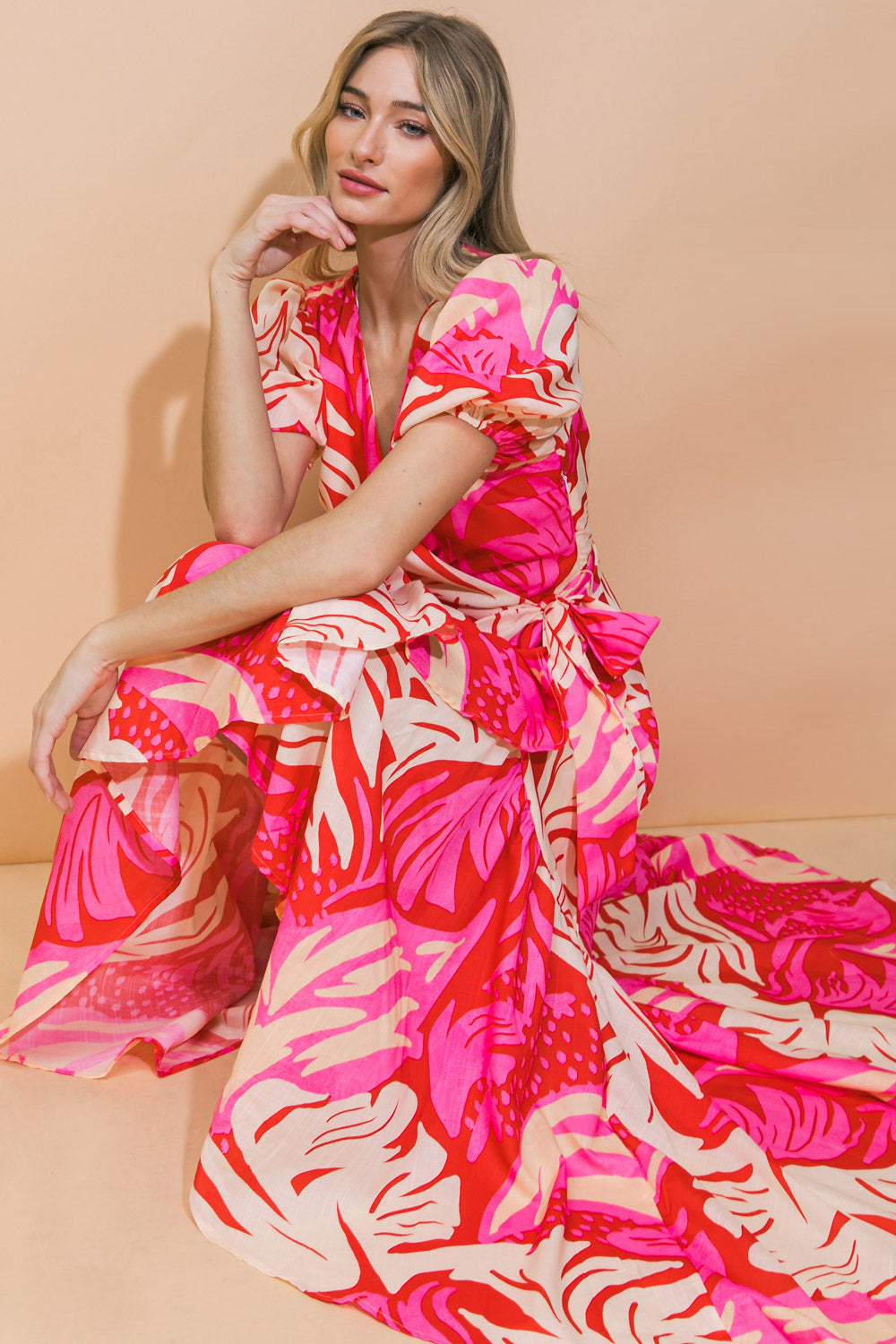 STUNNING SIGNIFICANCE WOVEN MAXI DRESS Flying Tomato